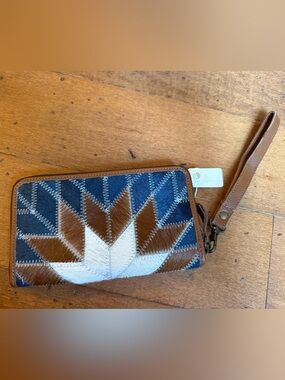 Noonday Collection Fair Trade Leather/Horsehair Wristlet or Wallet